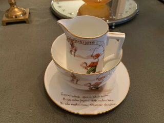 Vintage Royal Doulton 3 - Piece Child’s Breakfast Set,  Nursery Rhyme Series.  “ri