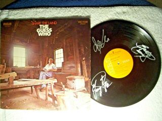 The Guess Who " Share The Land " Signed Autographed Record Vinyl By 3 Rare
