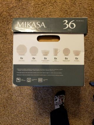 Mikasa Antique White 36 Piece Bone China Dinnerware Set