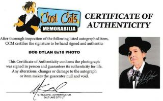 BOB DYLAN signed PHOTOGRAPH with Certificate of Authenticity 4