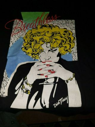 Madonna Breathless Mahoney Dick Tracy Tee Shirt Size L Large Drink Sultry Blonde