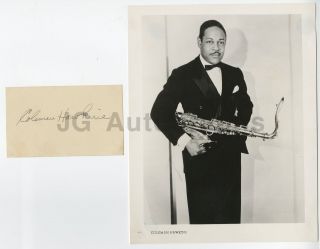 Coleman Hawkins - Jazz Musician - Authentic Autograph W Photograph