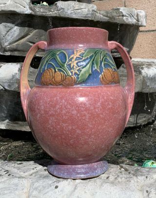 Roseville Pottery Baneda Pink Vase 596 - 9 (1932)