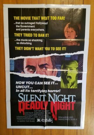 Silent Night Deadly Night 1985 27x41 1 - Sheet Movie Poster Banned Aquarius Style