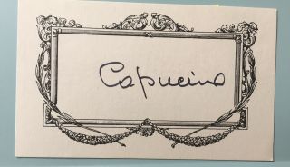 Capucine Signed Border Index Card Appeared The Pink Panther What 