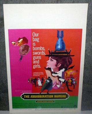 The Assassination Bureau Orig Rolled 1969 Movie Poster Diana Rigg/oliver Reed