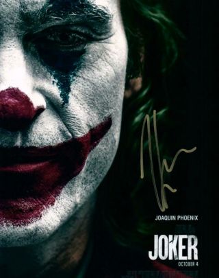 Joker Joaquin Phoenix 8x10 Autographed Photo Picture Signed Pic With