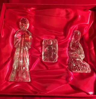 Waterford Crystal Nativity Set - Holy Family Set Of 3 - Mary,  Joseph & Jesus Wc32