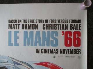 LE MANS 66 UK MOVIE POSTER QUAD DOUBLE - SIDED 2019 CINEMA POSTER RARE 5