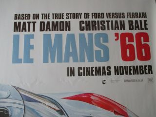 LE MANS 66 UK MOVIE POSTER QUAD DOUBLE - SIDED 2019 CINEMA POSTER RARE 7