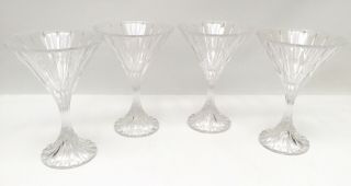 Mikasa Park Lane Set Of 4 Martini Glasses Pristine