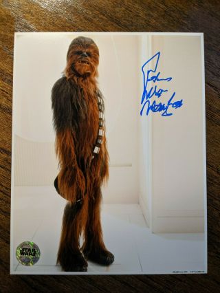 Peter Mayhew Signed Star Wars 8x10 Autograph Official Pix Bas Beckett