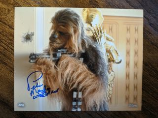 Peter Mayhew Signed Star Wars 8x10 Autograph Chewbacca Auto Topps Authentics 2