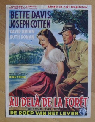 Beyond The Forest Bette Davis Belgian Movie Poster 