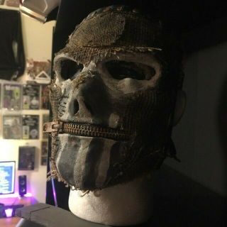 Slipknot.  5 Gray Chapter Jay Mask,  Real Burlap And Zipper