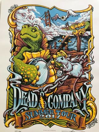 Dead And Company Limited Print Wharf Rat 2017 Tour Poster Signed And Numbered