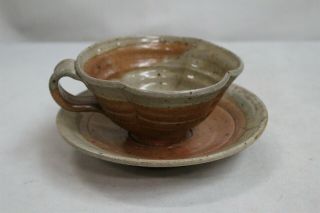 Mcm Betty Woodman Green Shino Glaze Studio Pottery Cup Saucer