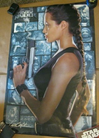 2001 Lara Croft Tomb Raider Angelina Jolie Mead Personality Poster 22 " X 34 "