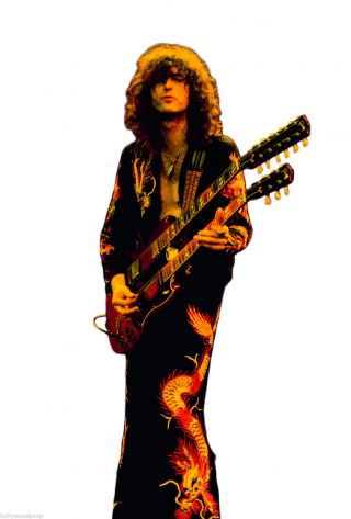 Jimmy Page Led Zeppelin Lifesize Cardboard Standup Standee Cutout Poster Prop