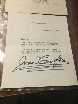 Joan Crawford Silent Movie Actress Signed Letter Autograph