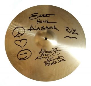Artimus Pyle Real Hand Signed 16 " Drum Cymbal Lynyrd Skynyrd Exact Proof
