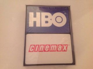 Vintage Hbo Cinemax Playing Cards 2 Deck Set Cable Tv Movie Channel