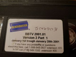Rare Blockbuster Video In Store Promo Vhs 2001.  01 January 1st - January 28th 2001