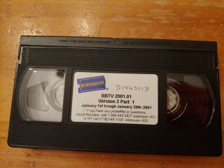 RARE Blockbuster Video In Store Promo VHS 2001.  01 January 1st - January 28th 2001 2