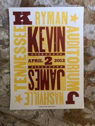 Kevin James Ryman Hatch Show Print Nashville 2012 Poster Adam Sandler