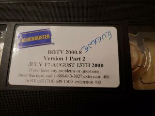 Rare Blockbuster Video In Store Promo Vhs 2000.  8 July 17th - August 13th 2000 P2