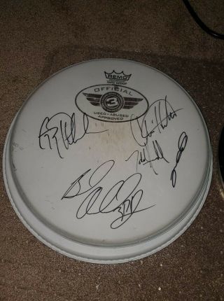 3 Doors Down Signed And Drum Head.