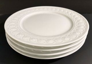 Louvre By Bernardaud Limoges France Set Of 4 Dinner Plates White Porcelain