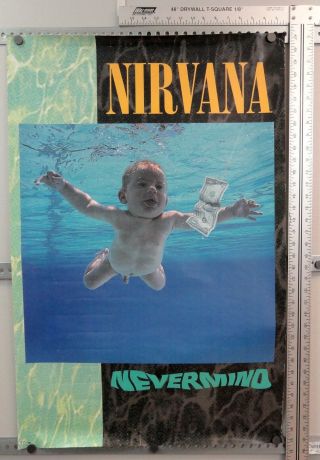 Nirvana Nevermind 1991 Promo Promotional Poster / Dave Grohl