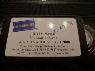Rare Blockbuster Video In Store Promo Vhs 2000.  8 July 17th - August 13th 2000