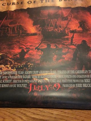 PIRATES OF THE CARIBBEAN CURSE OF THE BLACK PEARL 27x40 DS MOVIE POSTER 2