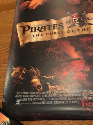 PIRATES OF THE CARIBBEAN CURSE OF THE BLACK PEARL 27x40 DS MOVIE POSTER 3