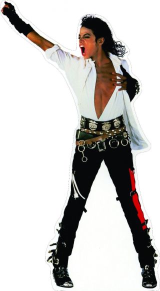 Michael Jackson Life Size 75 " Tall Cardboard Cutout Standup Standee