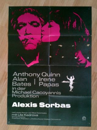 Zorba - The Greek - Vintage German 1 - Sheet Poster Anthony Quinn Cacoyannis