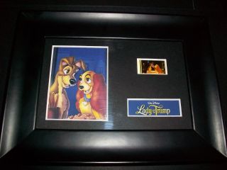 Lady & The Tramp Framed Movie Film Cell Memorabilia Compliments Poster Dvd