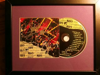 Kiss Mtv Unplugged Insert Signed By Gene Simmons & Paul Stanley,  In Frame,  Cd
