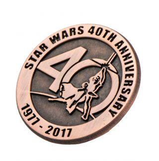 Star Wars 40th Anniversary Collectible Bronze Pin,  Sdcc 