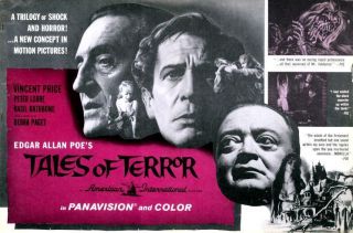Tales Of Terror Pressbook,  Vincent Price,  Peter Lorre Basil Rathbone Debra Paget