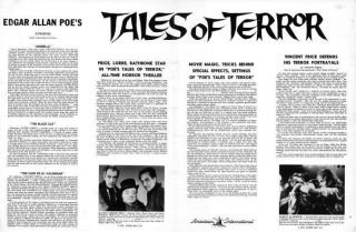 TALES OF TERROR pressbook,  Vincent Price,  Peter Lorre Basil Rathbone Debra Paget 3