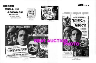 TALES OF TERROR pressbook,  Vincent Price,  Peter Lorre Basil Rathbone Debra Paget 6