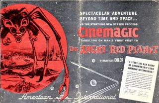The Angry Red Planet Pressbook,  In Cinemagic.  Gerald Mohr,  Nora Hayden Aip