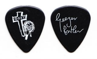 Ozzy Osbourne Geezer Butler Signature Black Guitar Pick - 1995 Tour