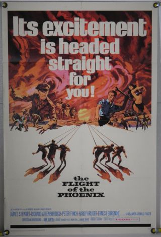 The Flight Of The Phoenix Ff Orig 1sh Movie Poster James Stewart Aldrich (1965)
