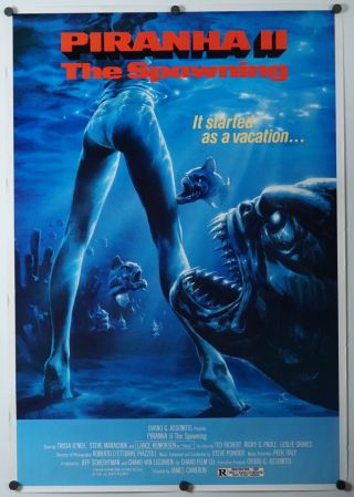 Piranha Ii The Spawning - Movie Poster 27x40 D/s - Rolled