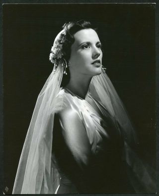 Gale Page In Wedding Veil Vtg 1939 George Hurrell Stamp Portrait Photo