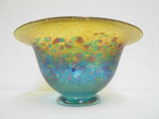 Robert Held Art Glass Bowl,  Handmade In Canada,  Multicolour,  Signed,  Medium Size